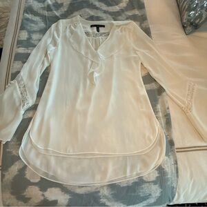 White House Black Market Elegant Cream Blouse